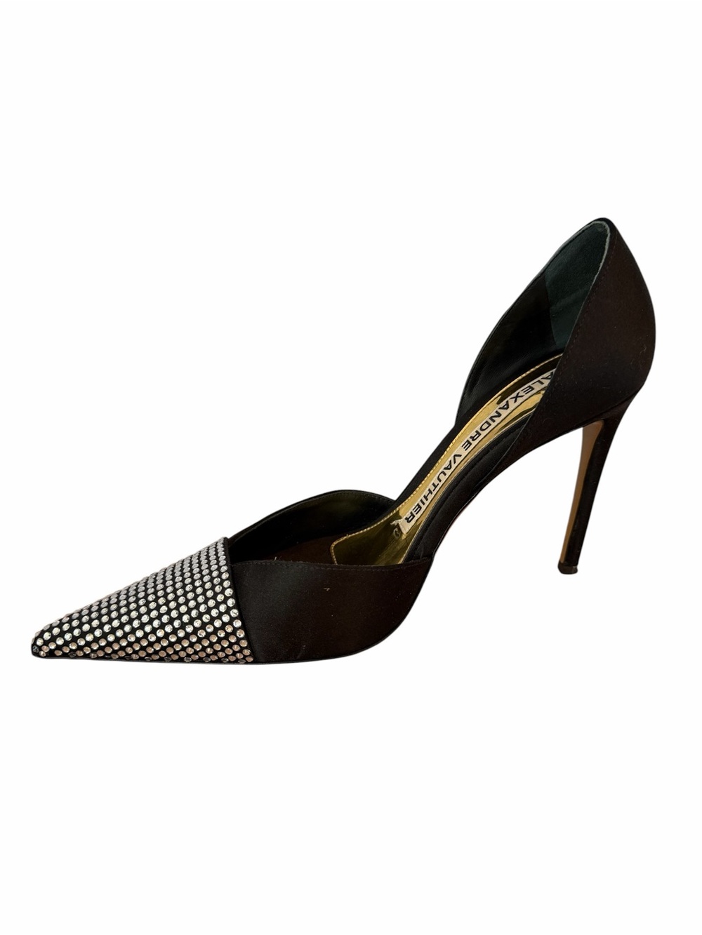 A Alexandre Vauthier Satin and Crystal Heels Size 39 - Picture 5 of 16